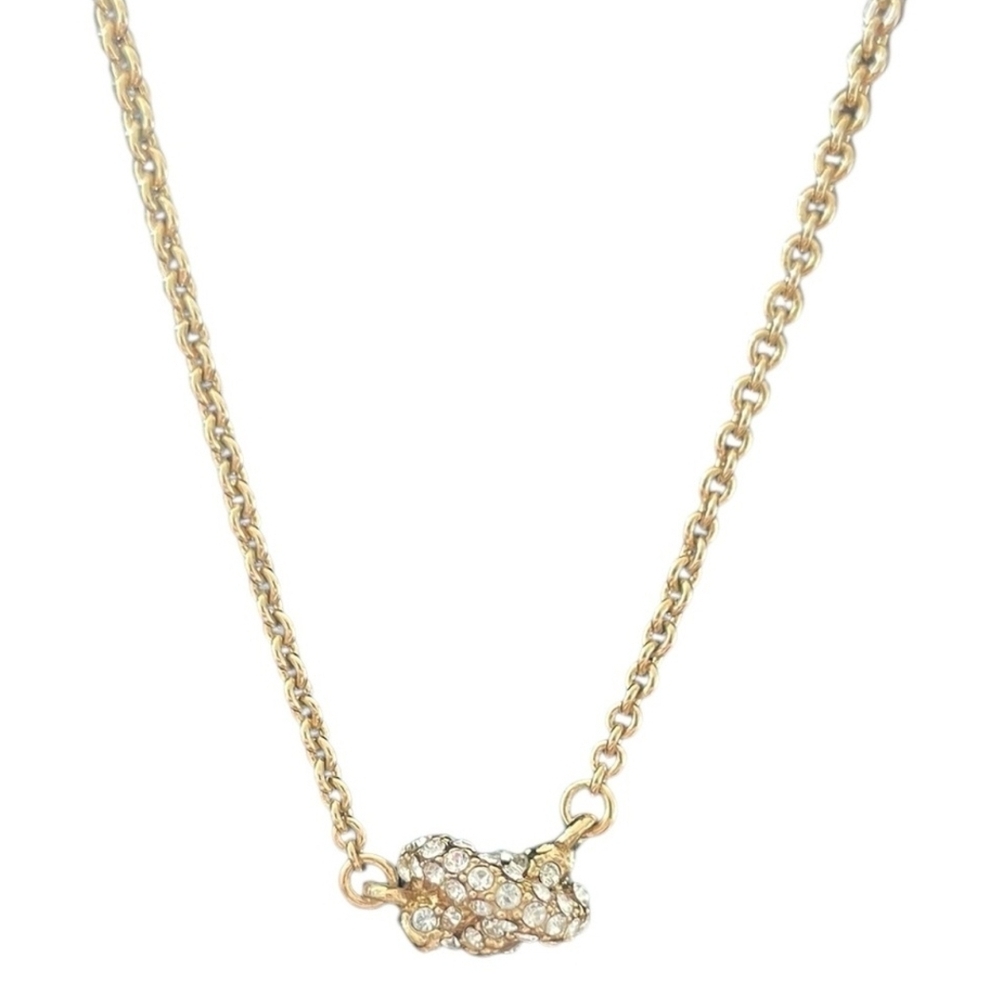 KATE SPADE Sailor's Knot Pave Pendant Gold-Tone Necklace - Picture 5 of 14